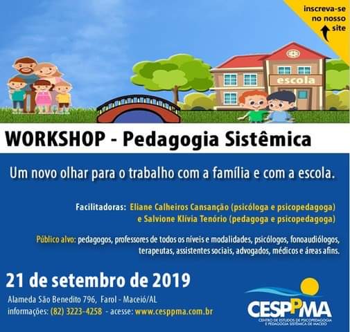 WorkShop Pedagogia Sistêmica – setembro 2019